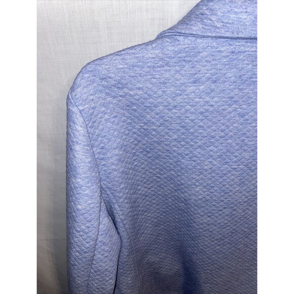 Chicos Quilted Jacket Women’s Size 2 U.S. Large Blue Zip Front Long Sleeve - Picture 11 of 12